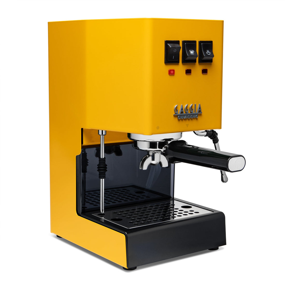 Gaggia Classic Pro E24 Sunshine Yellow front angle || Sunshine Yellow