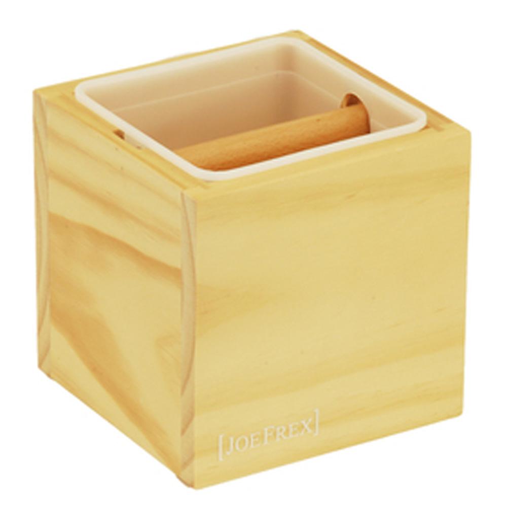 Joe Frex Knock Box Classic With Natural Wood Grain Base