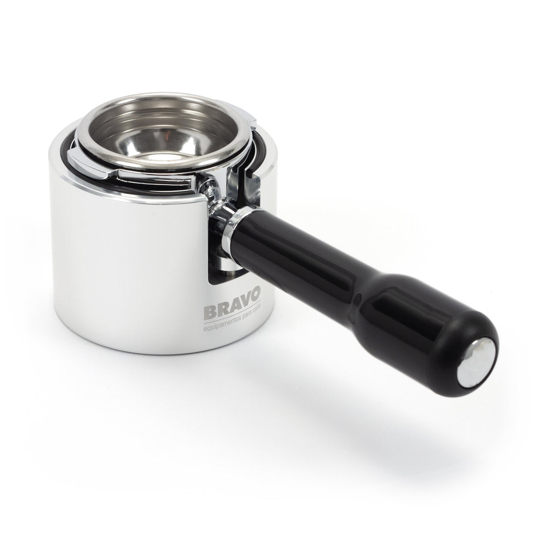 Bravo portafilter holder securing a Profitec portafilter.