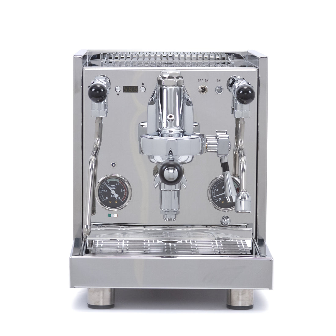 Quick Mill Arnos espresso machine from the front.