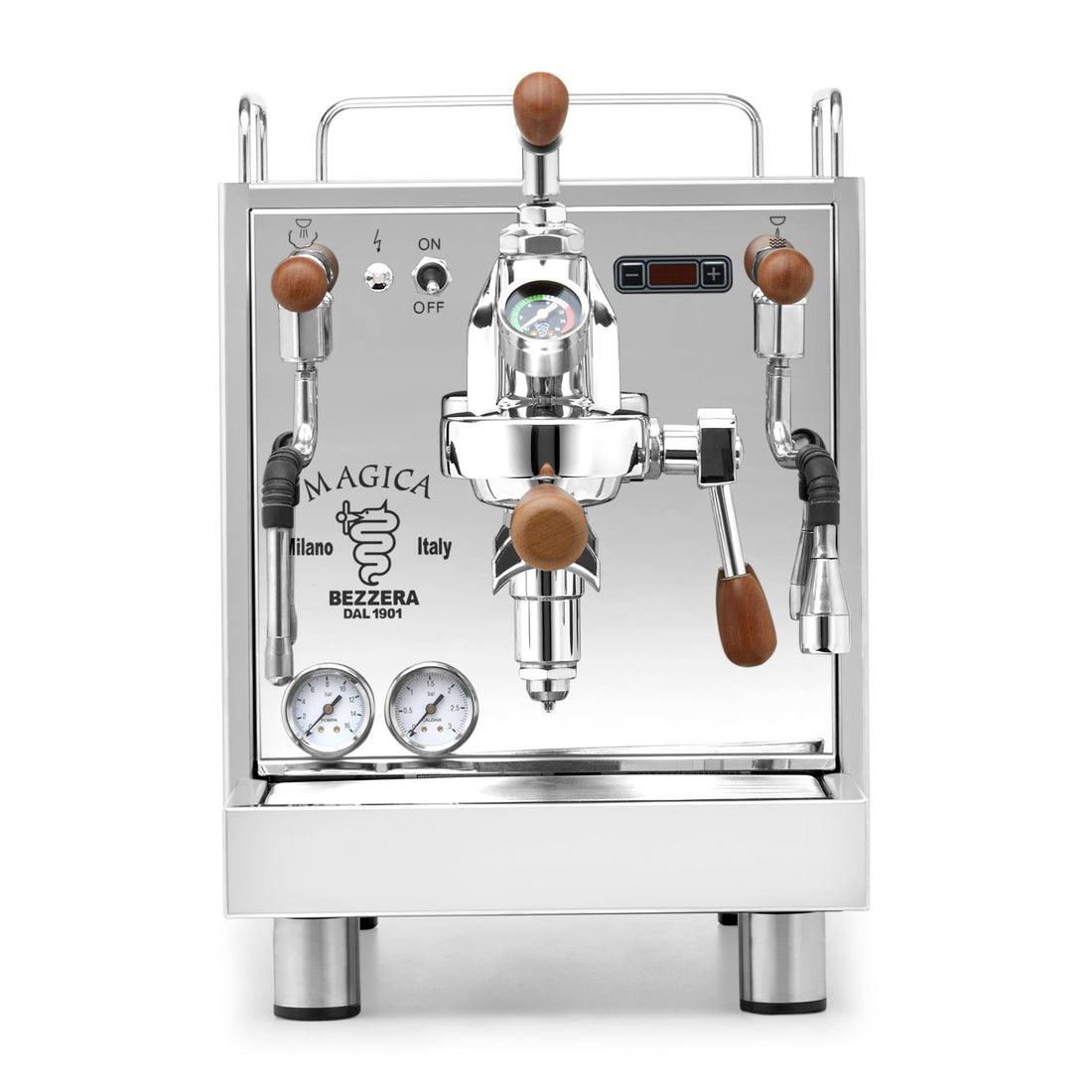 Bezzera Magica PID from the front. || Sapele