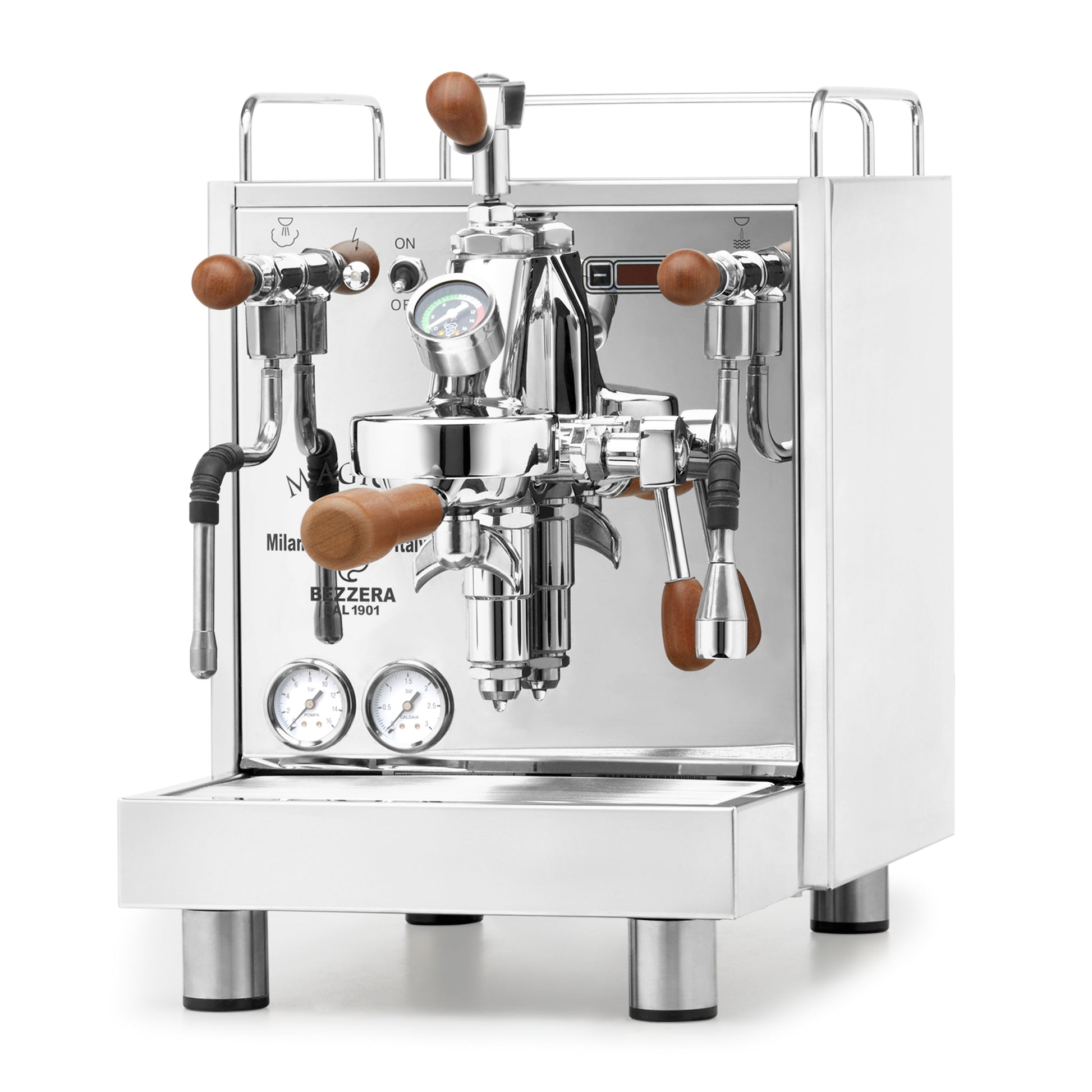 Bezzera Magica PID angled to the left. || Sapele