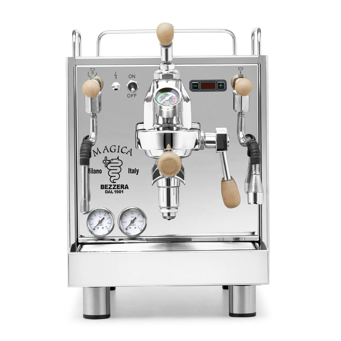 Bezzera Magica PID from the front. || Tiger Maple