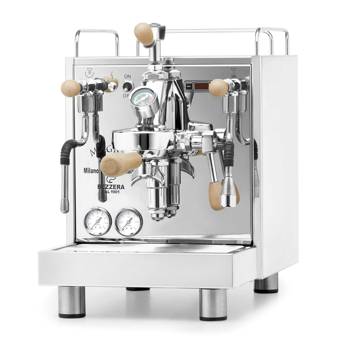 Bezzera Magica PID angled to the left. || Tiger Maple