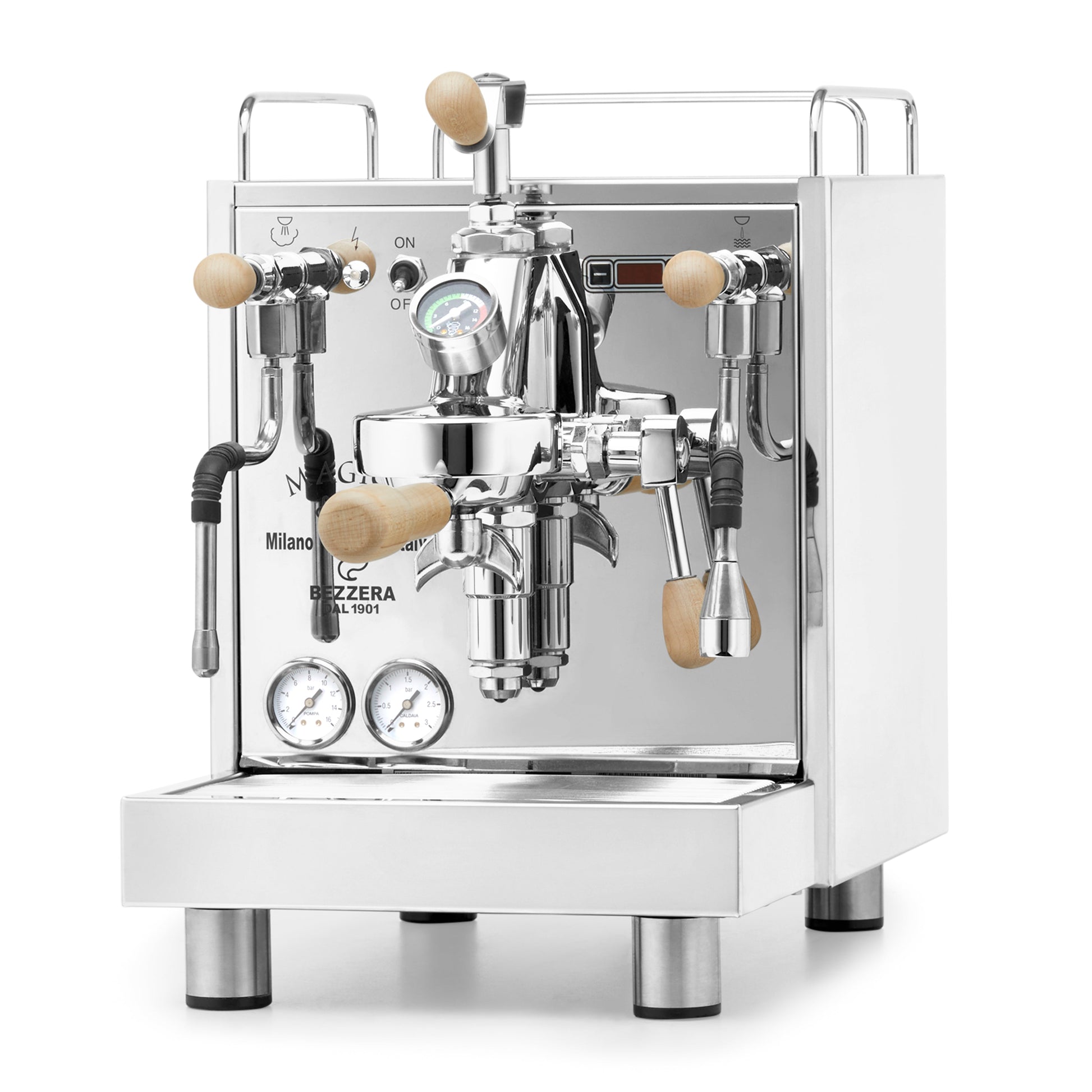 Bezzera Magica PID angled to the left. || Tiger Maple