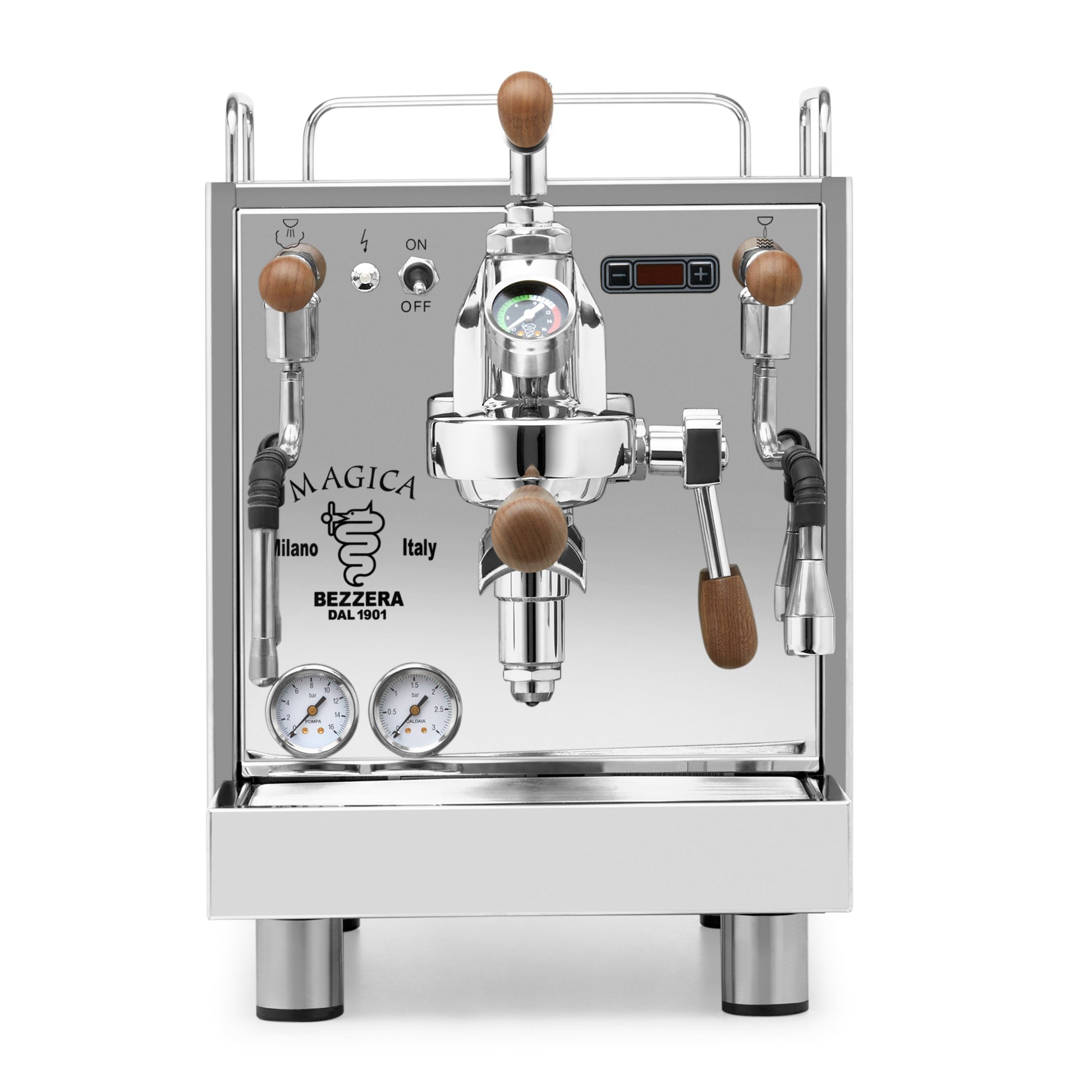 Bezzera Magica PID from the front. || Walnut