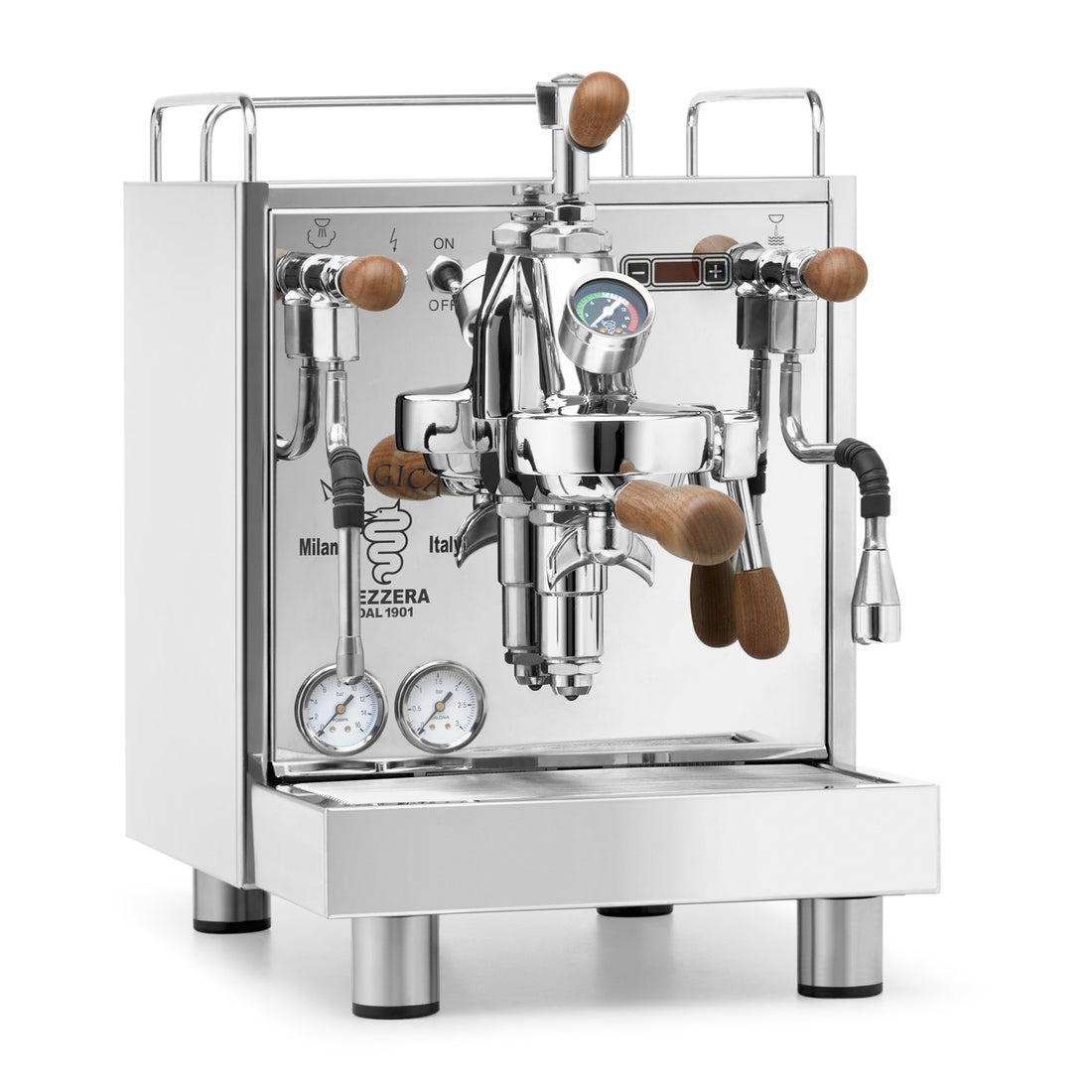 Bezzera Magica PID angled to the right. || Walnut