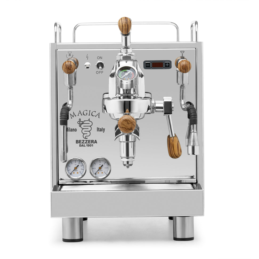 Bezzera Magica PID from the front. || Zebra Wood