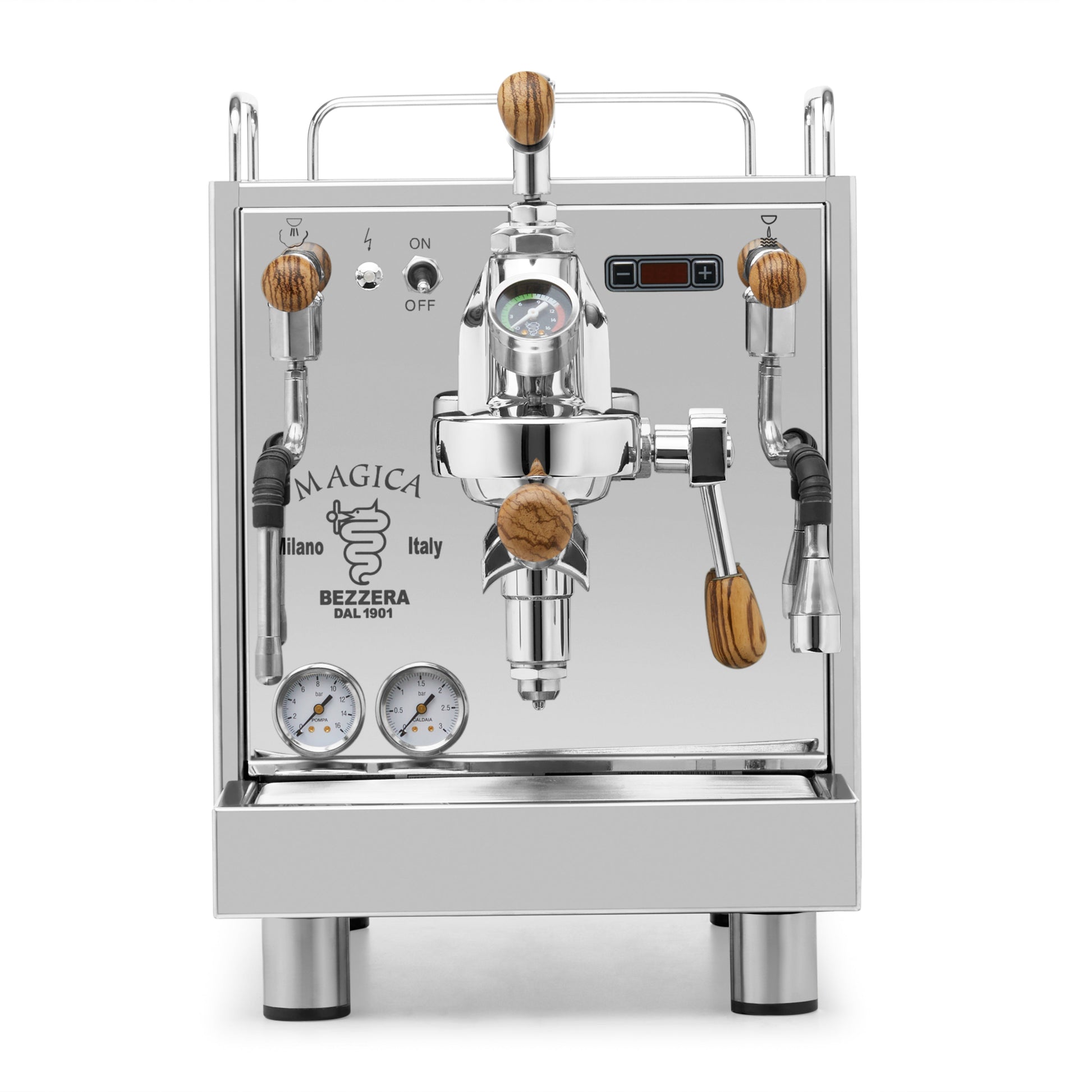 Bezzera Magica PID from the front. || Zebra Wood