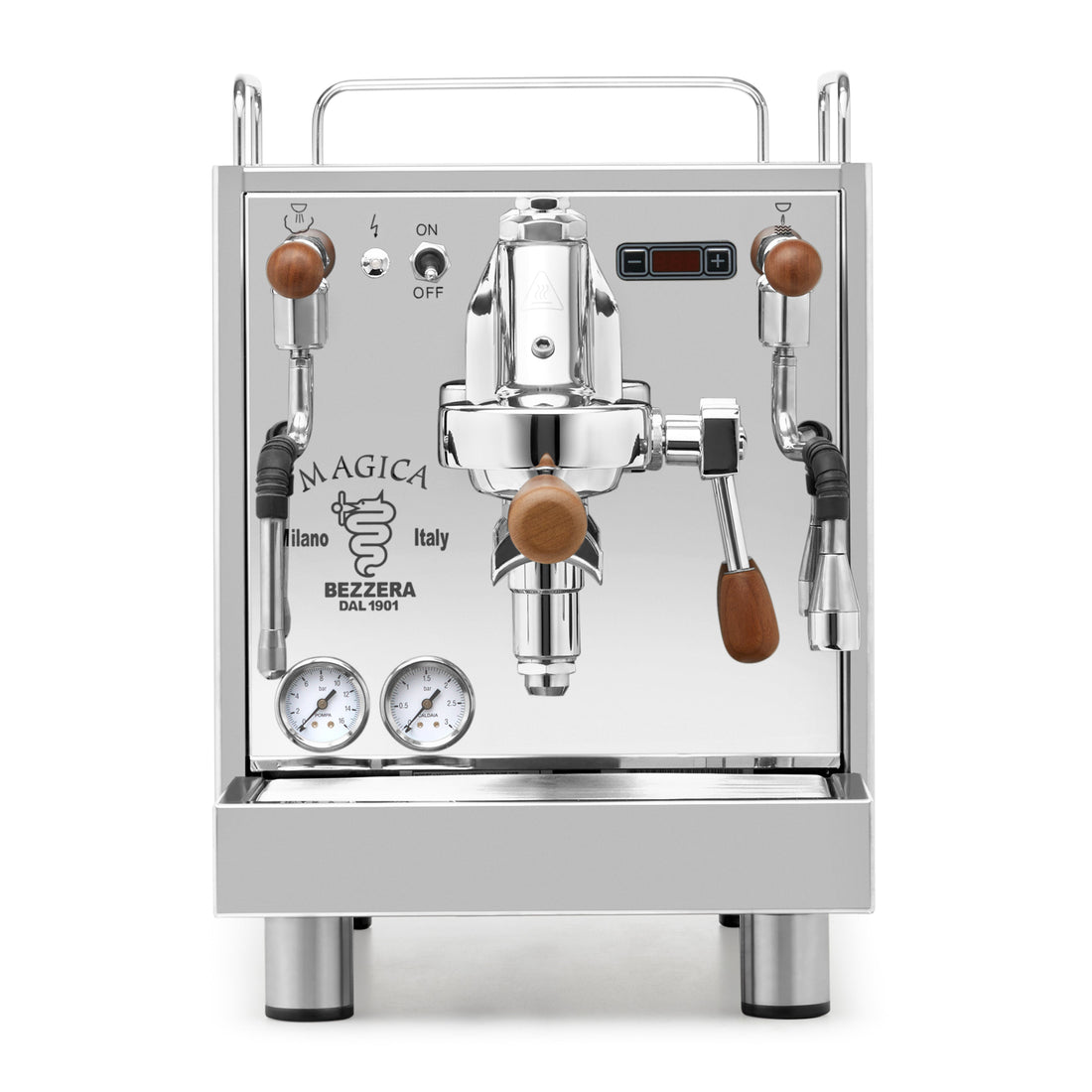 Bezzera Magica PID from the front. || Sapele