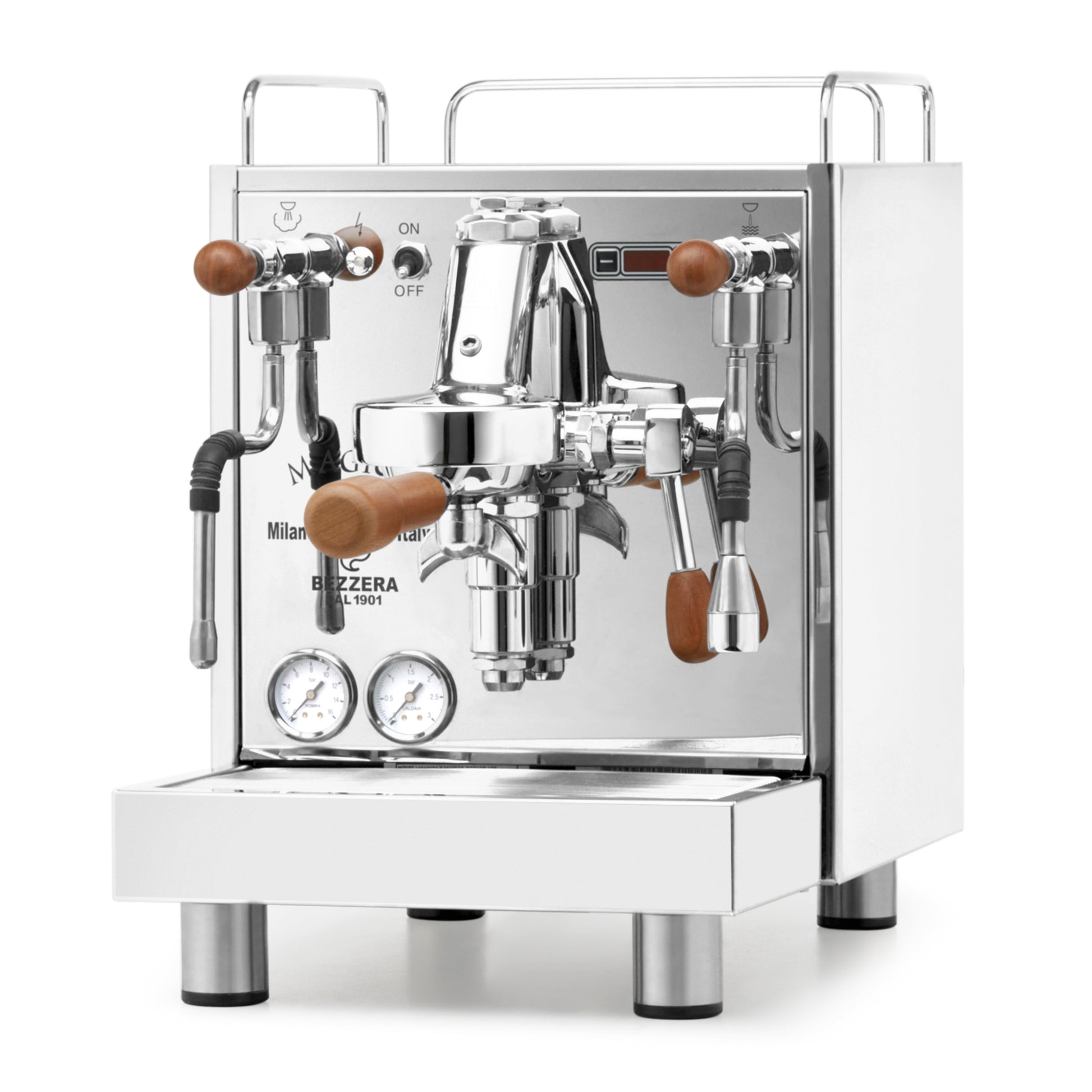 Bezzera Magica PID angled to the left. || Sapele