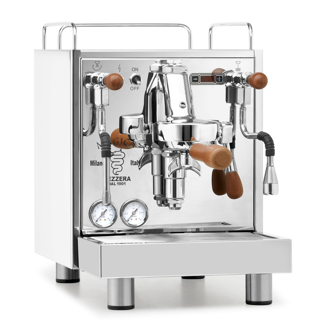 Bezzera Magica PID angled to the right. || Sapele