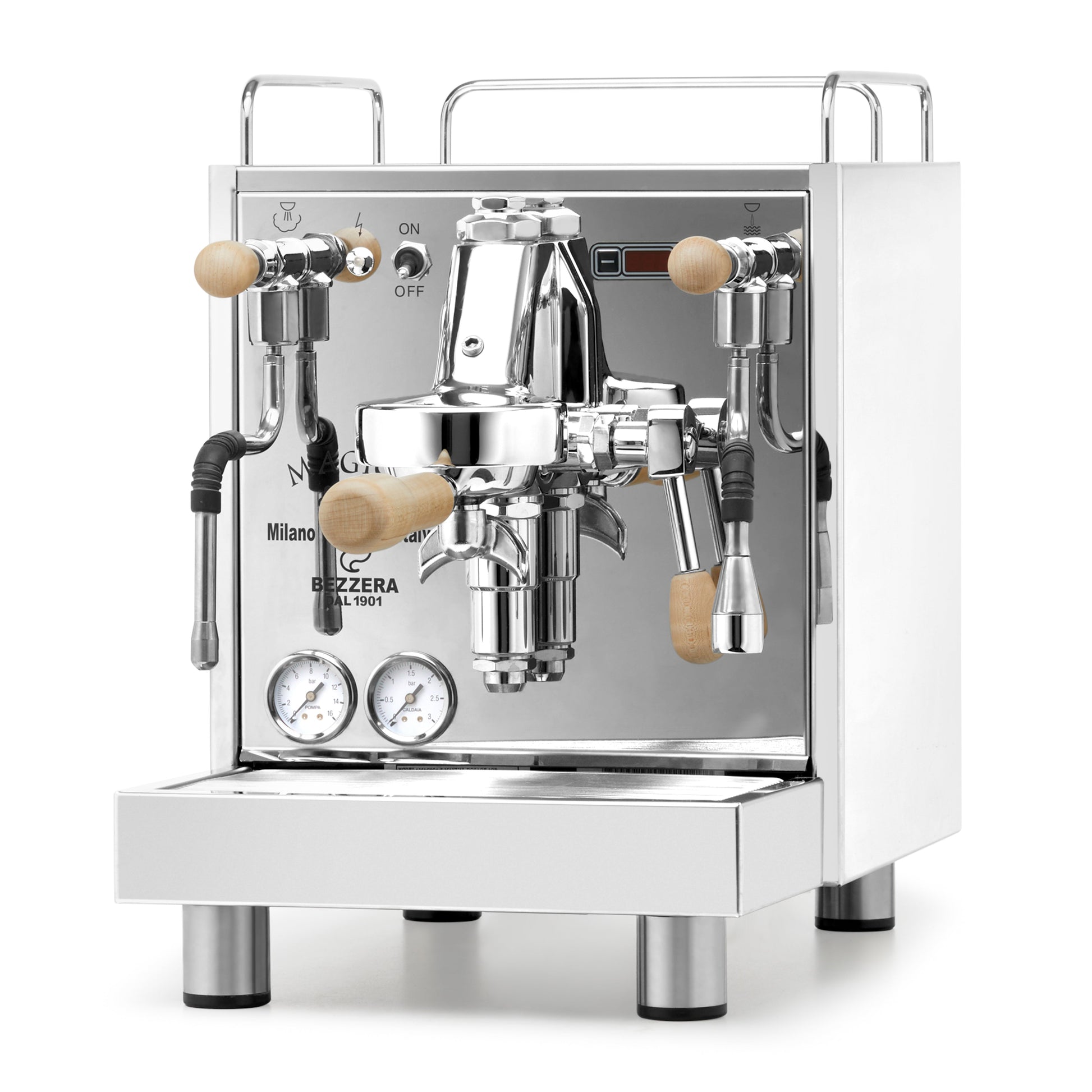 Bezzera Magica PID angled to the left. || Tiger Maple