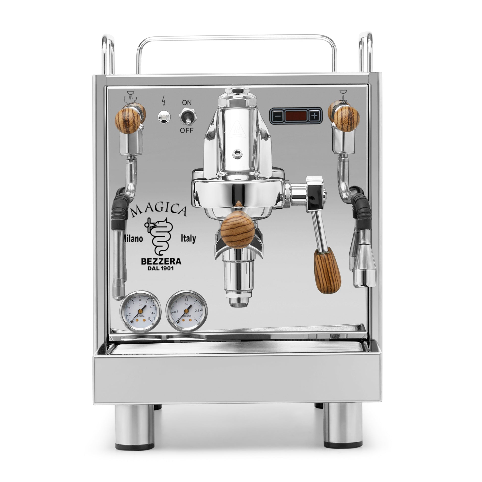 Bezzera Magica PID from the front. || Zebra Wood