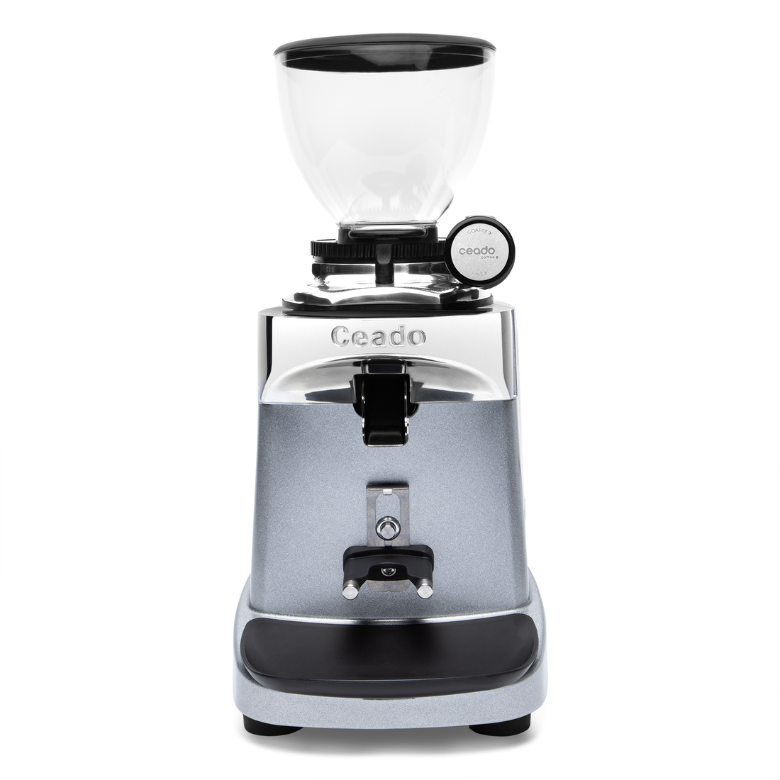 Ceado E37S Quick Set Grinder in Silver Front Facing || Silver