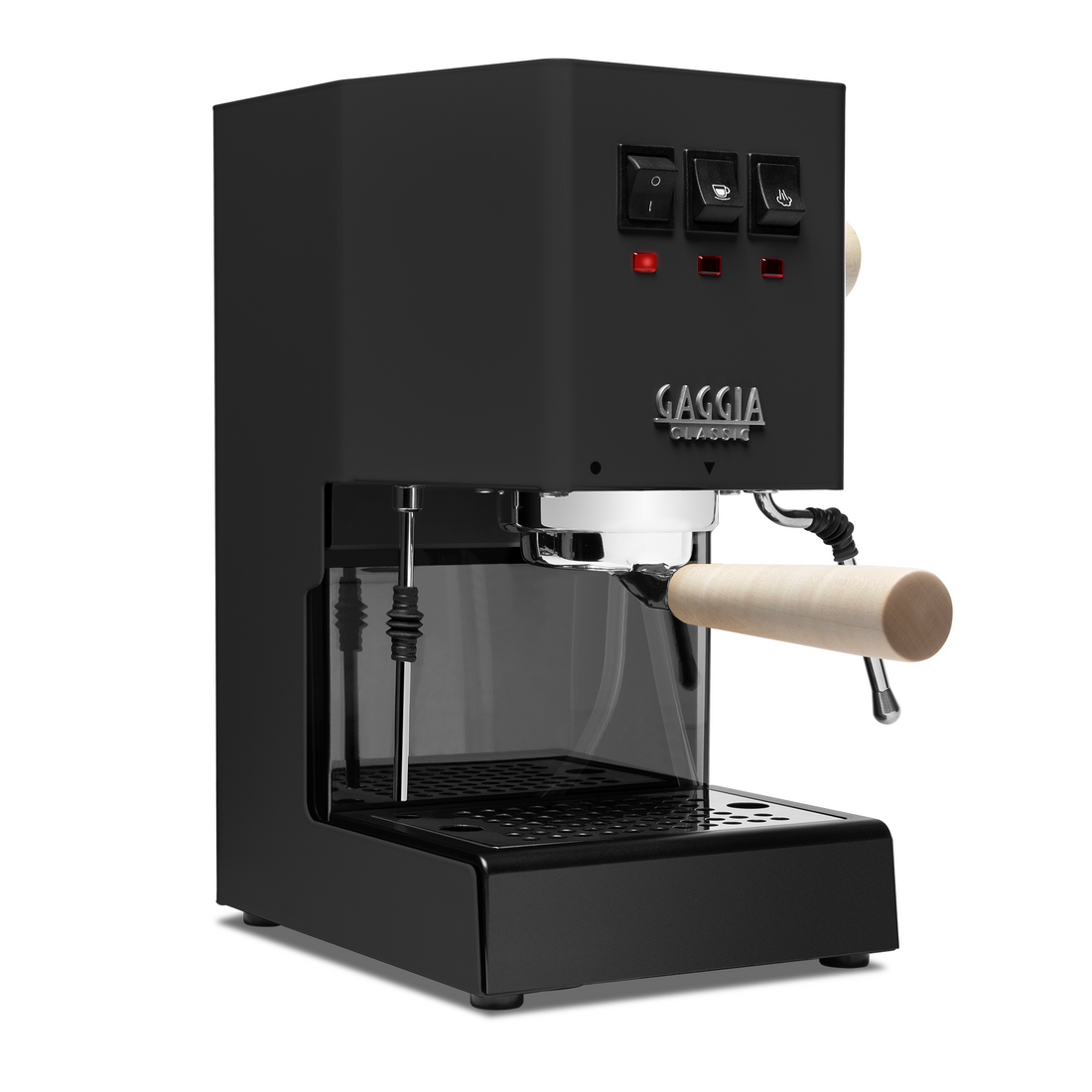 Gaggia Classic Evo Pro Espresso Machine in Thunder Black with Tiger Maple