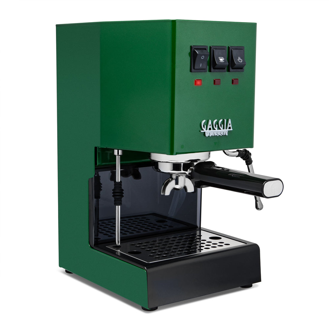 Gaggia Classic Pro E24 Jungle Green front angle || Jungle Green