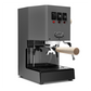 Gaggia Classic Evo Pro Espresso Machine in Industrial Grey with Tiger Maple