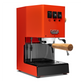 Gaggia Classic Evo Pro Espresso Machine in Lobster Red with Olive Wood