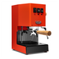 Gaggia Classic Pro E24 Lobster Red front angle with olive || Lobster Red