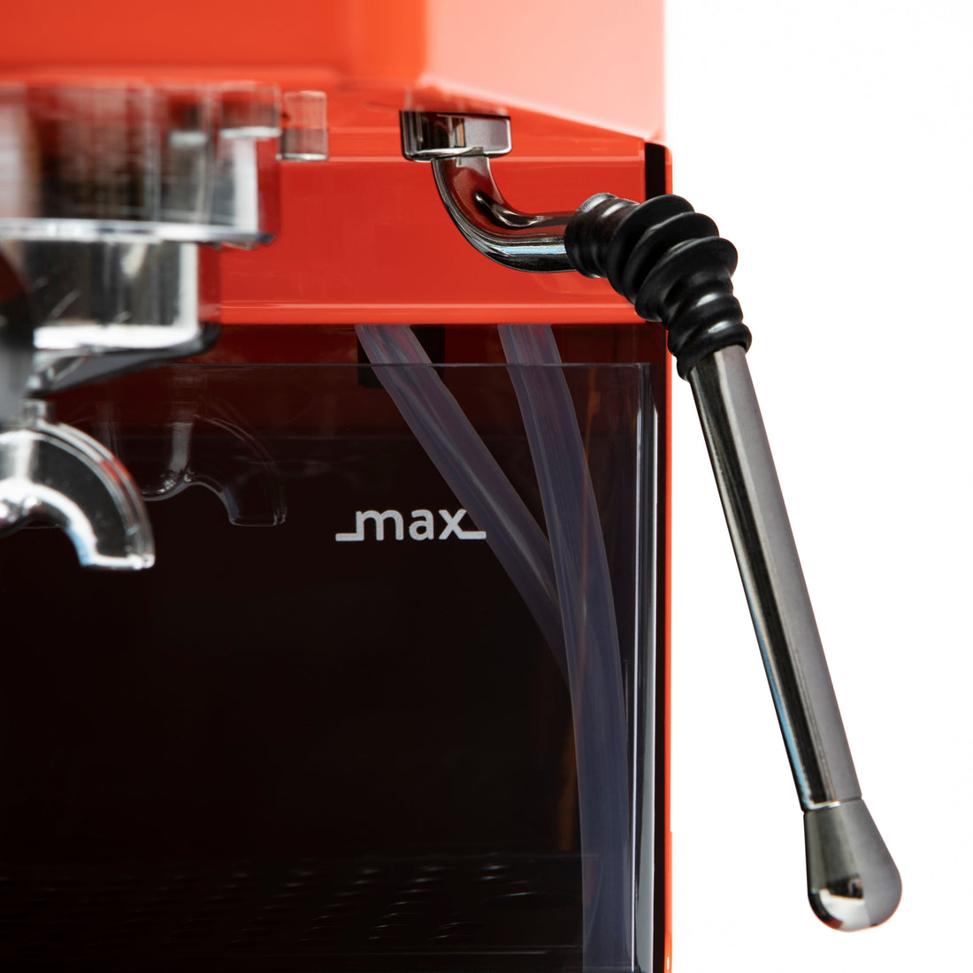 Gaggia Classic Evo Pro Espresso Machine in Lobster Red with Blackened Oak