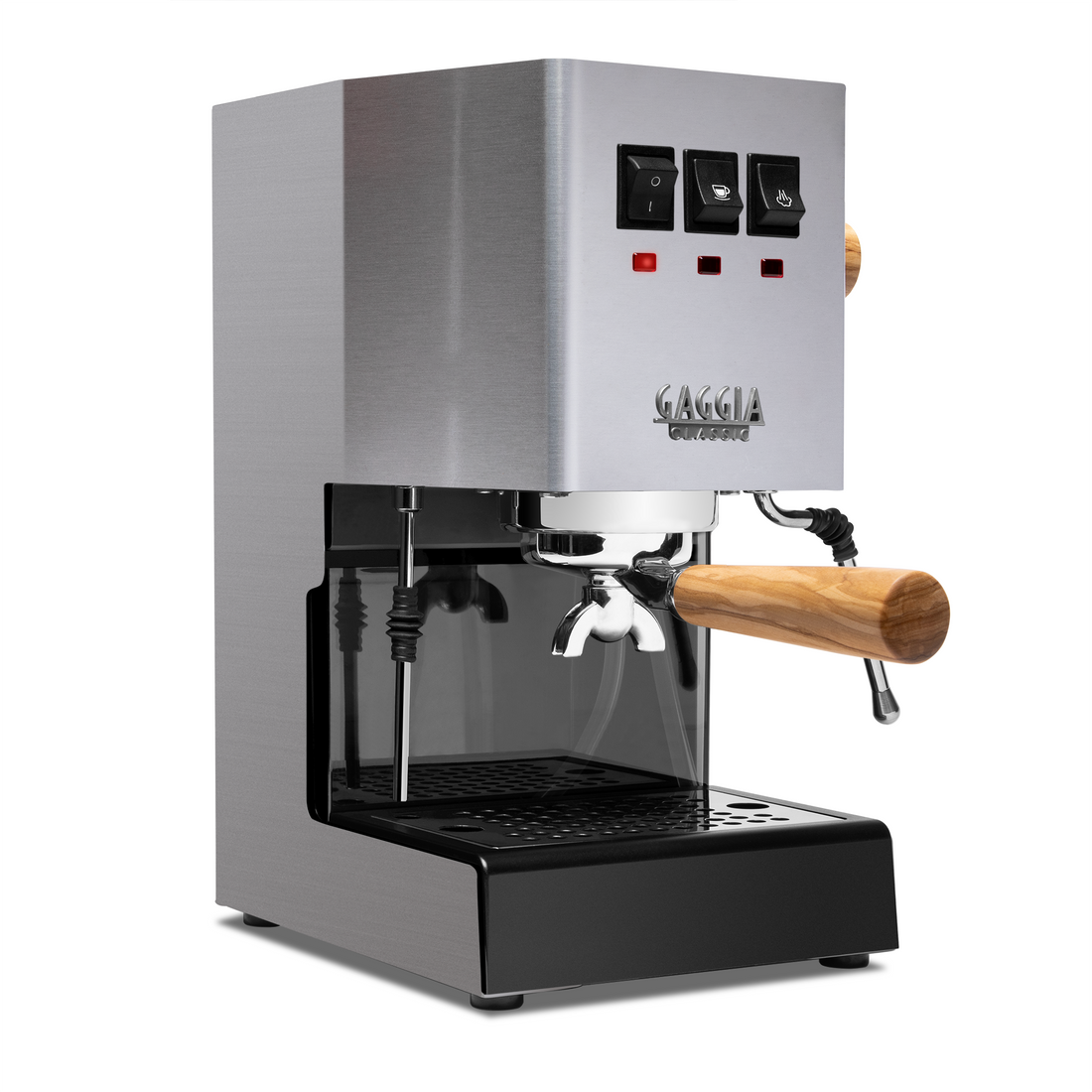 Gaggia Classic Evo Pro Semi-Automatic Espresso Machine with Olive Wood