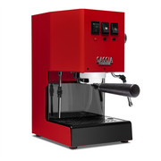 Gaggia Classic Evo Pro Espresso Machine in Cherry Red with Blackened Oak