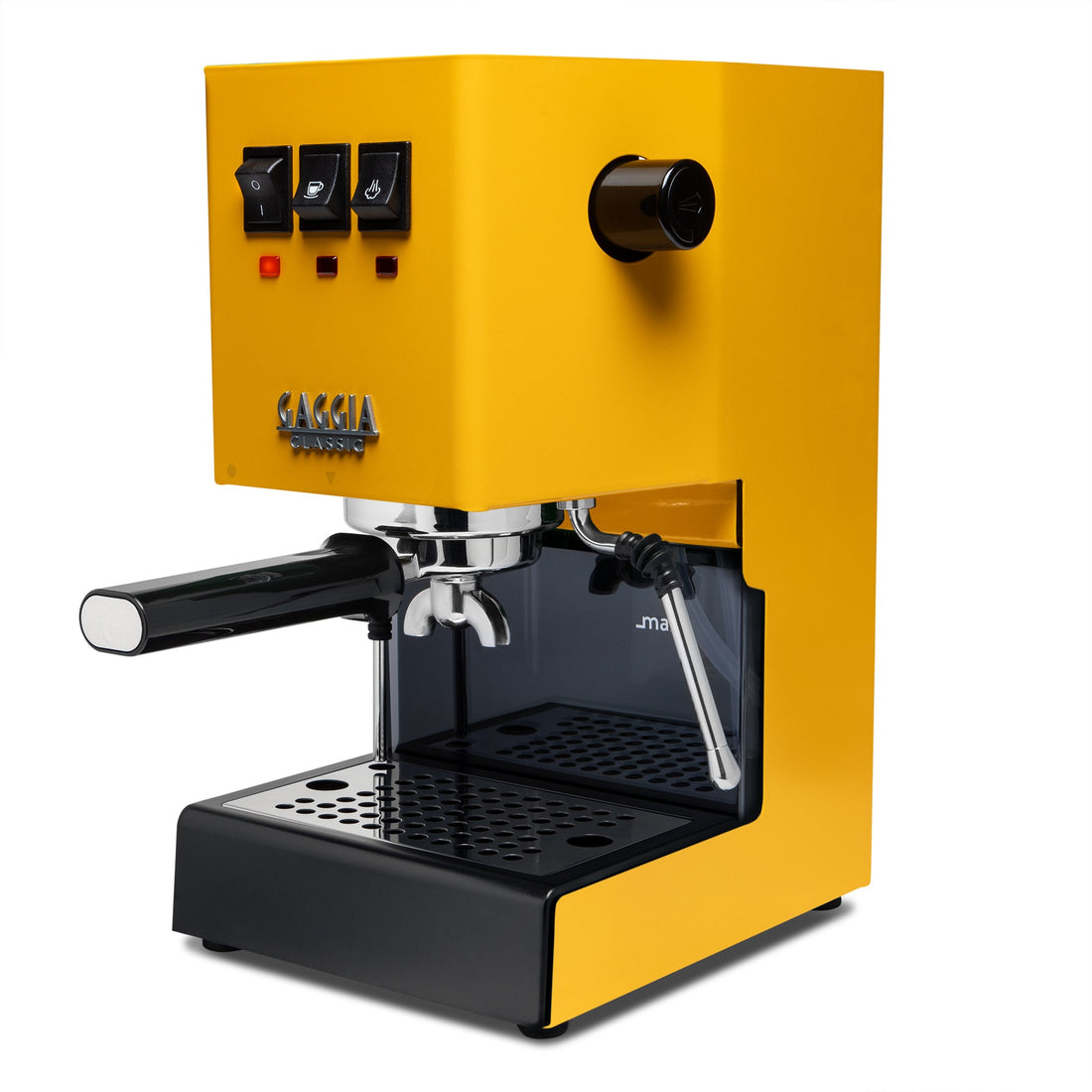 Gaggia Classic Pro E24 Sunshine Yellow front angle 2 || Sunshine Yellow