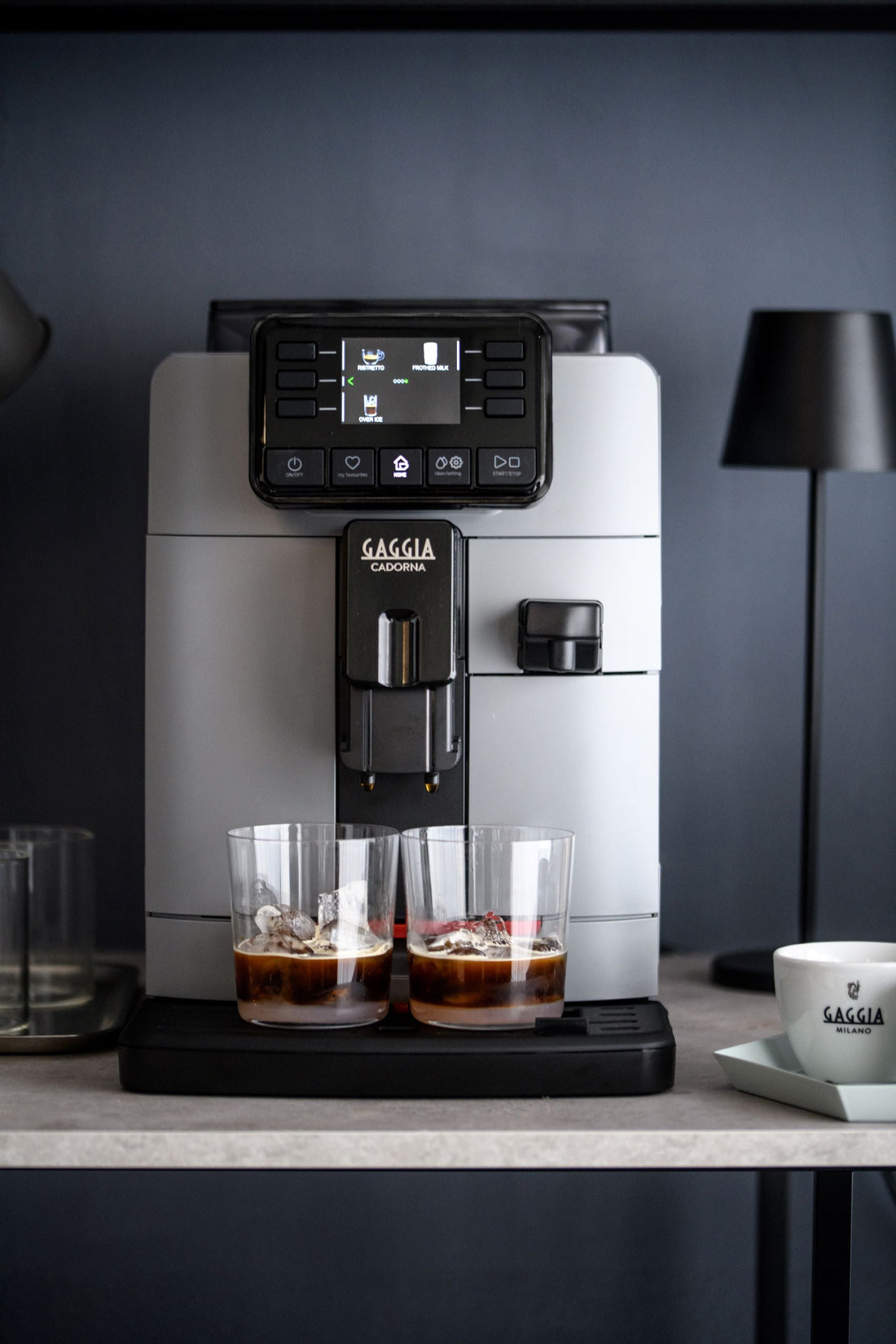 Gaggia Cadorna Prestige Over-Ice Automatic Espresso Machine Moonlight Grey