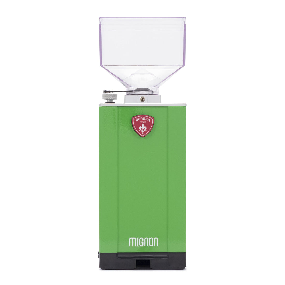 Eureka Mignon Magnifico Coffee Grinder in Lime Green Rear Facing || lime green