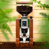 Eureka Mignon Design Coffee Grinder In Stained Walnut