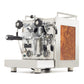 Profitec Pro 600 with Elm Carpathian Burl Panels and Flow Control Left Facing || Elm Carpathian Burl