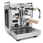 Profitec Pro 600 Quick Steam Plus with Tiger Maple Accents and Flow Control Right Facing || Tiger Maple