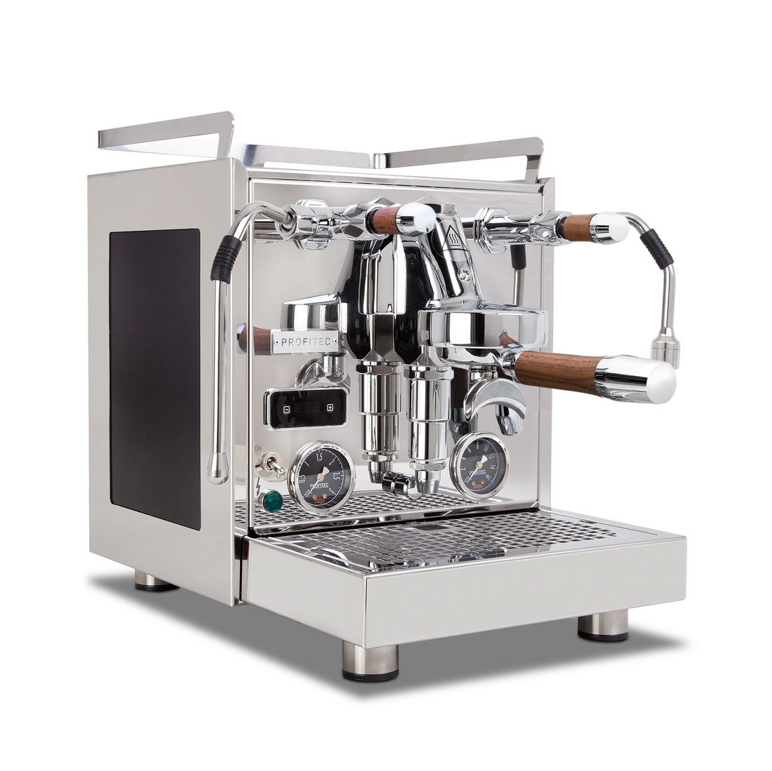 Profitec Pro 600 Quick Steam Plus with Elegant Walnut Accents Right Facing || Walnut