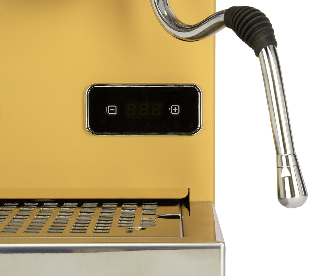 Profitec GO Espresso Machine - Yellow with Blackened Oak