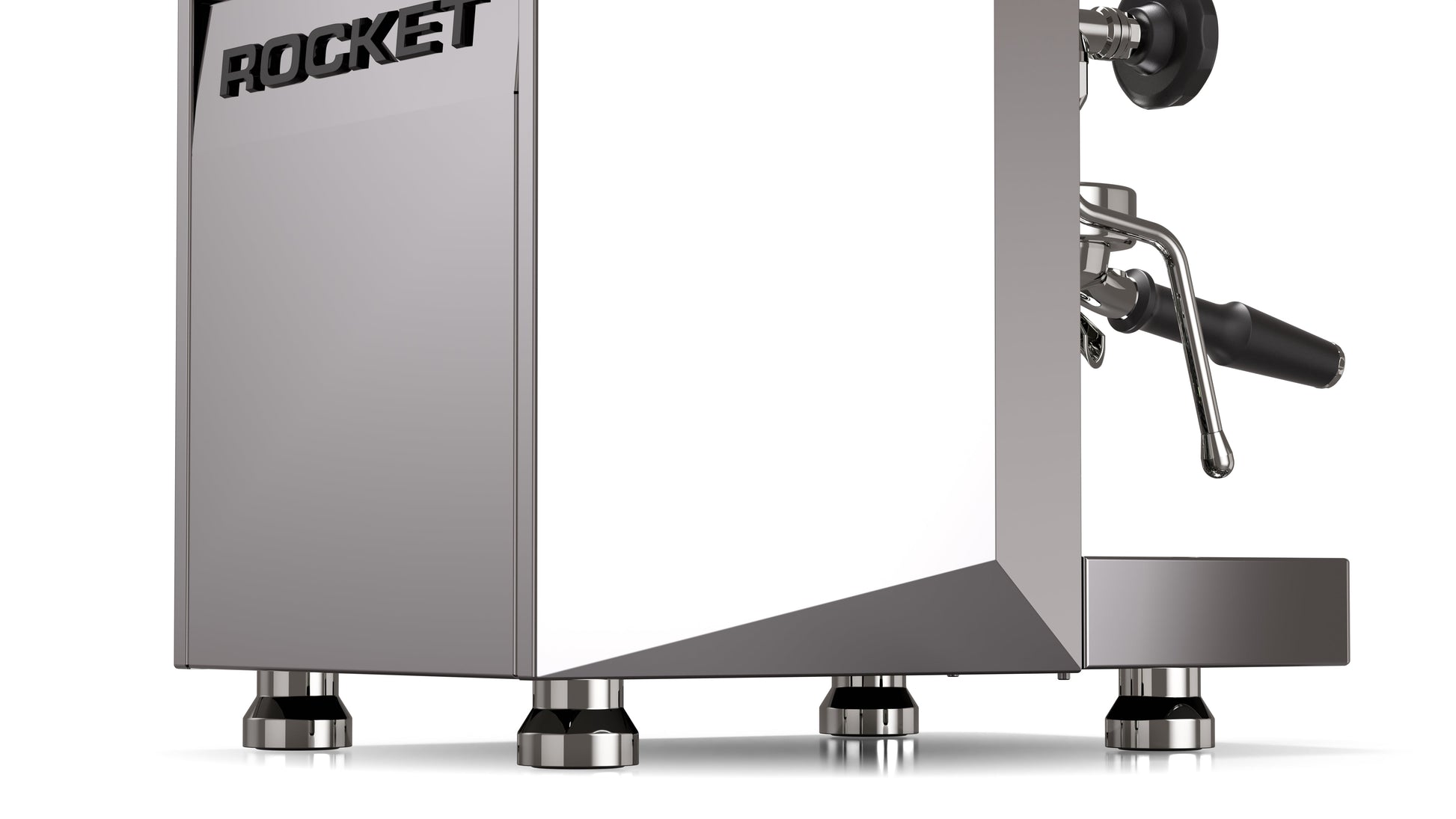 Rocket Espresso Giotto FAST V Stainless Steel Feet Detail || Stainless Steel