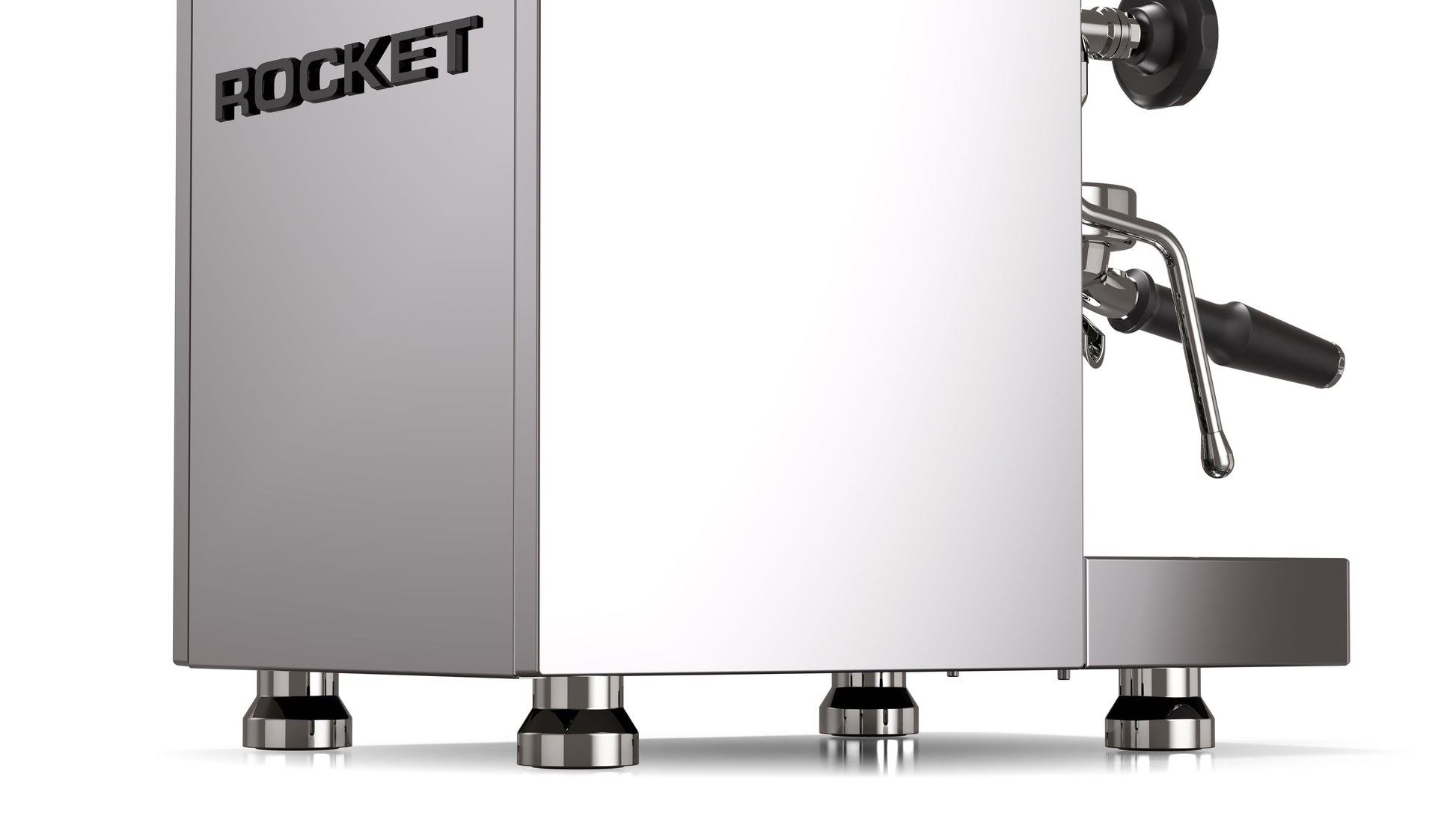 Rocket Espresso Mozzafiato FAST V Stainless Steel Feet Detail || Stainless Steel