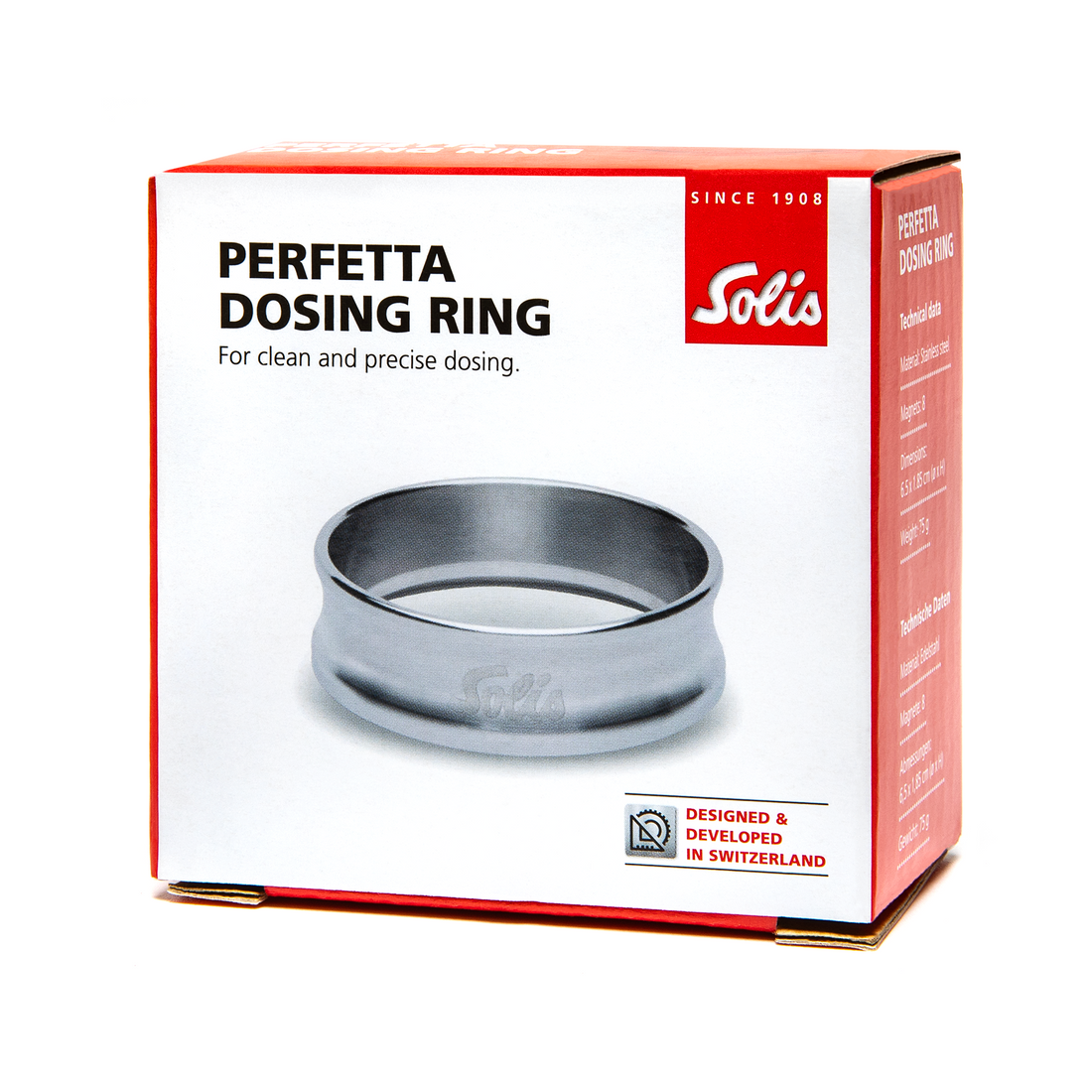 Solis Perfetta Dosing Ring Packaging