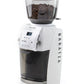 Baratza Vario W+ Coffee Grinder in White with Ground Coffee Container || White