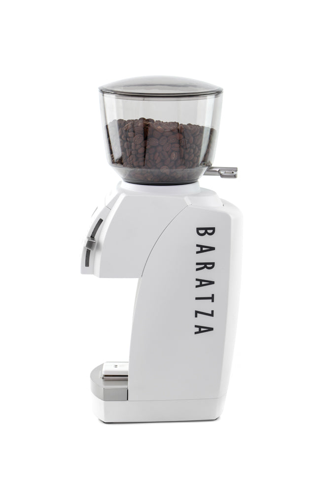 Baratza Vario W+ Coffee Grinder in White Left Profile || White