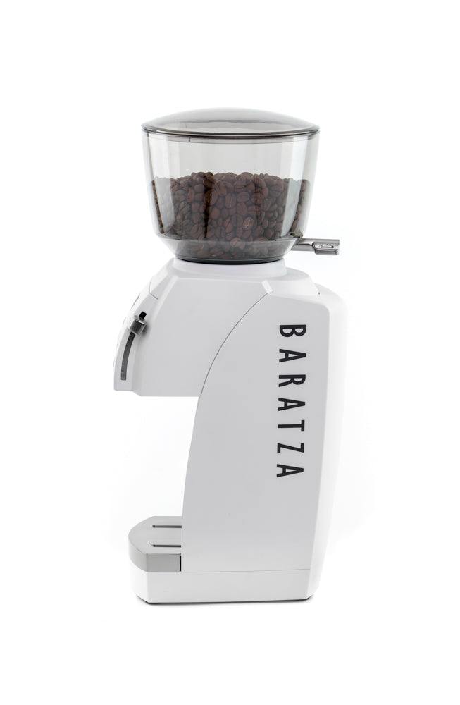 Baratza Vario Plus Coffee Grinder in White Left Profile || White