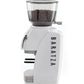 Baratza Vario Plus Coffee Grinder in White with Portafilter Holder Left Profile || White