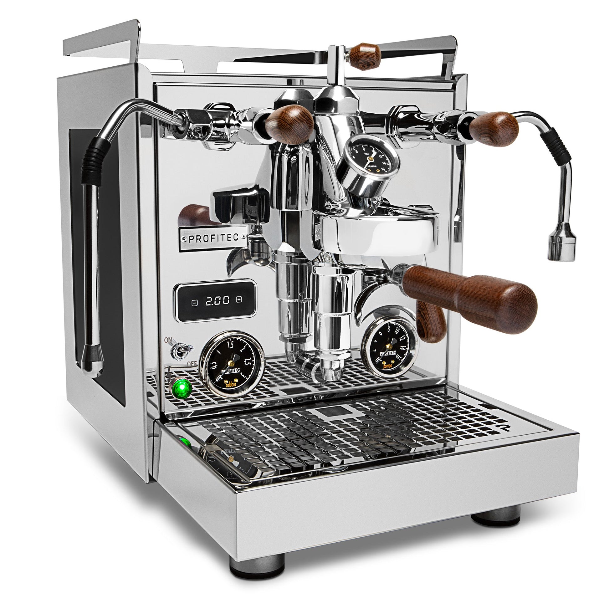 Profitec Pro 600 Quick Steam Plus with Wenge Accents and Flow Control Right Facing || Wenge