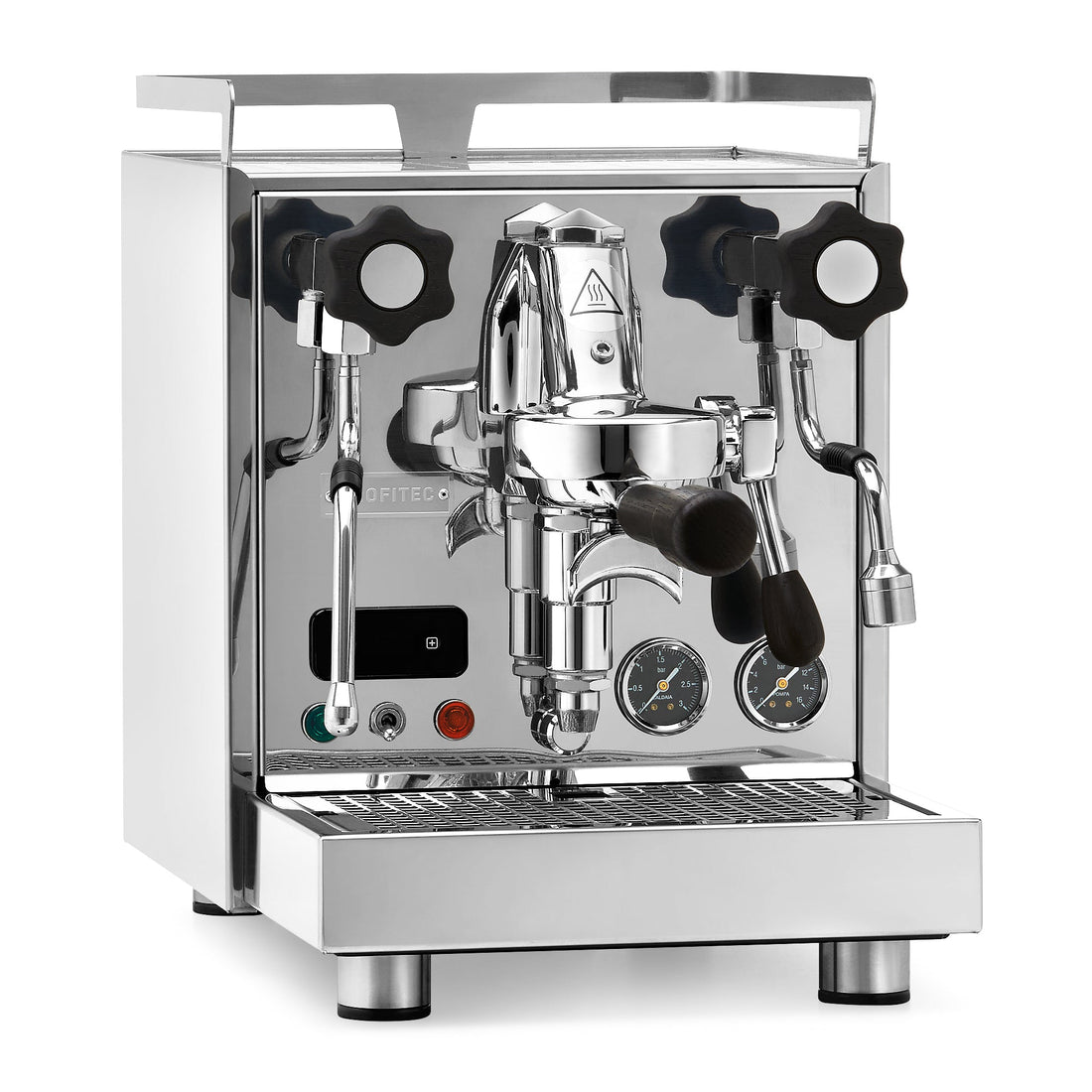 Profitec Pro 500 PID with Blackened Oak Accents Facing Right || Blackened Oak