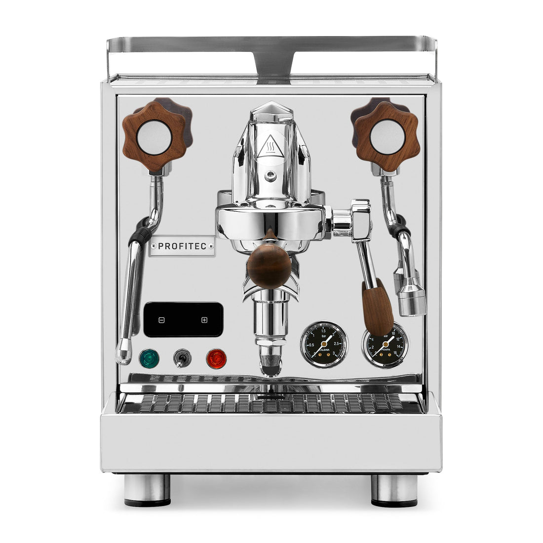 Profitec Pro 500 PID with Walnut Accents Facing Forward || Walnut