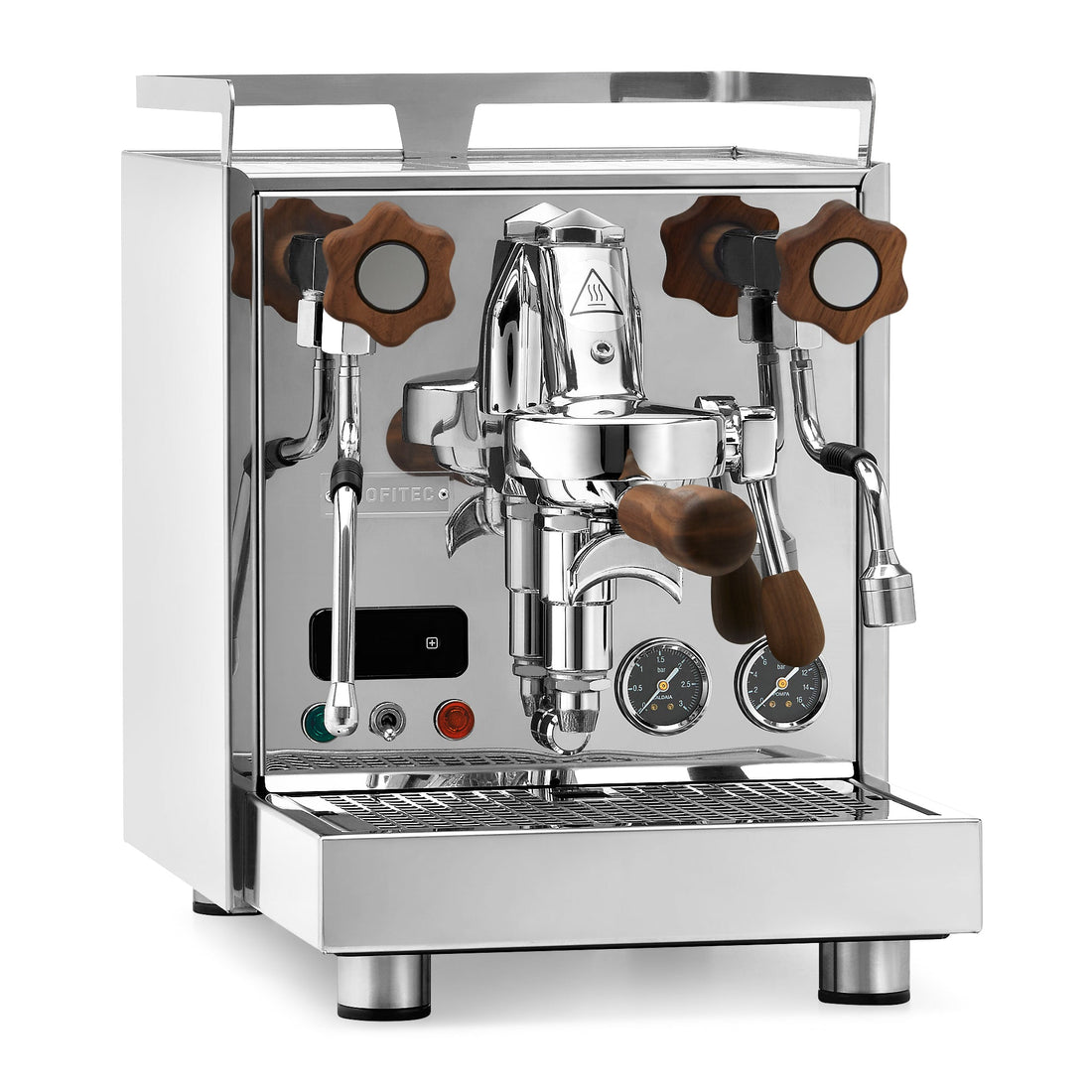 Profitec Pro 500 PID with Walnut Accents Facing Right || Walnut