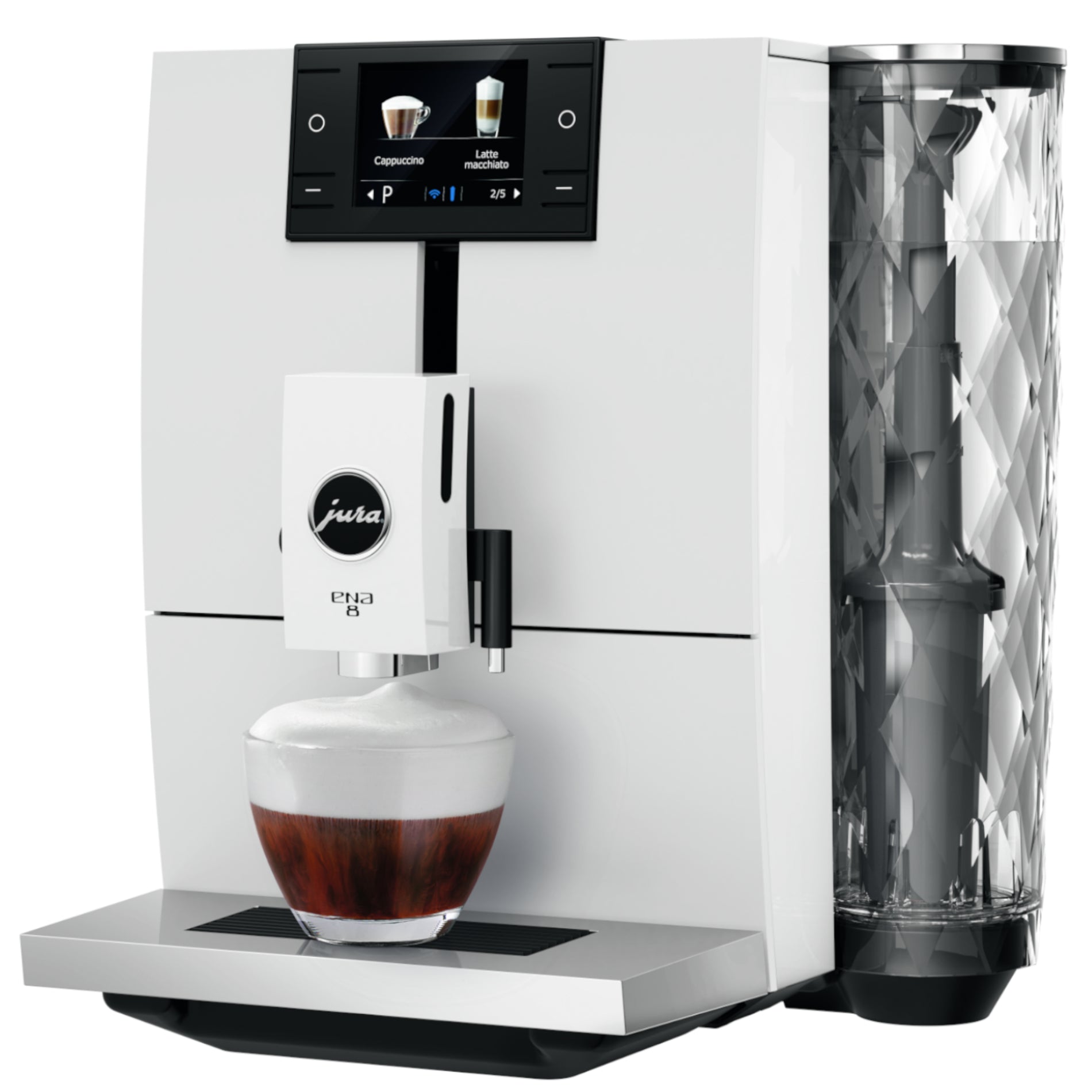 JURA ENA 8 Espresso Machine Full Nordic White Whole Latte