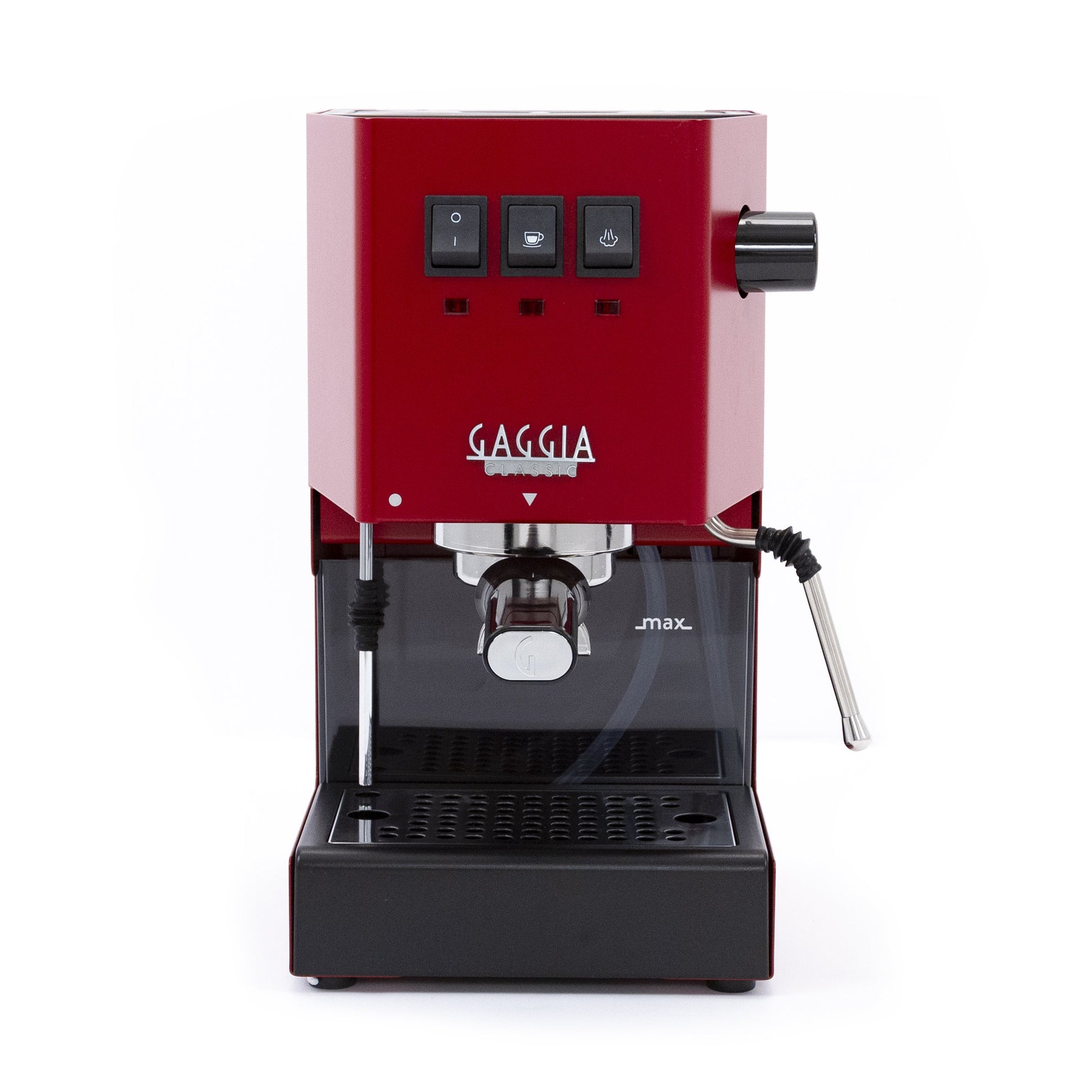 Gaggia Classic Pro Espresso Machine in Cherry Red - Front View