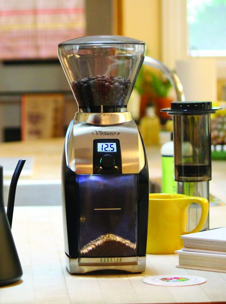 Baratza Virtuoso+ with AeroPress