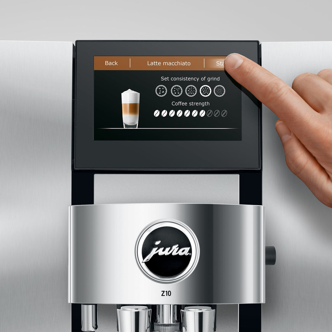 JURA Z10 Super-Automatic Espresso Machine - Aluminum White